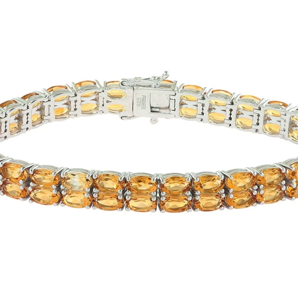 Effy sterling  Silver Citrine Tennis Bracelet - Orange Gemstone